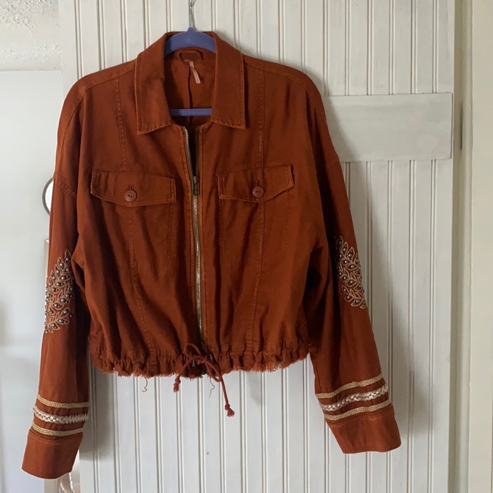 Free people statement jacket with embellishments